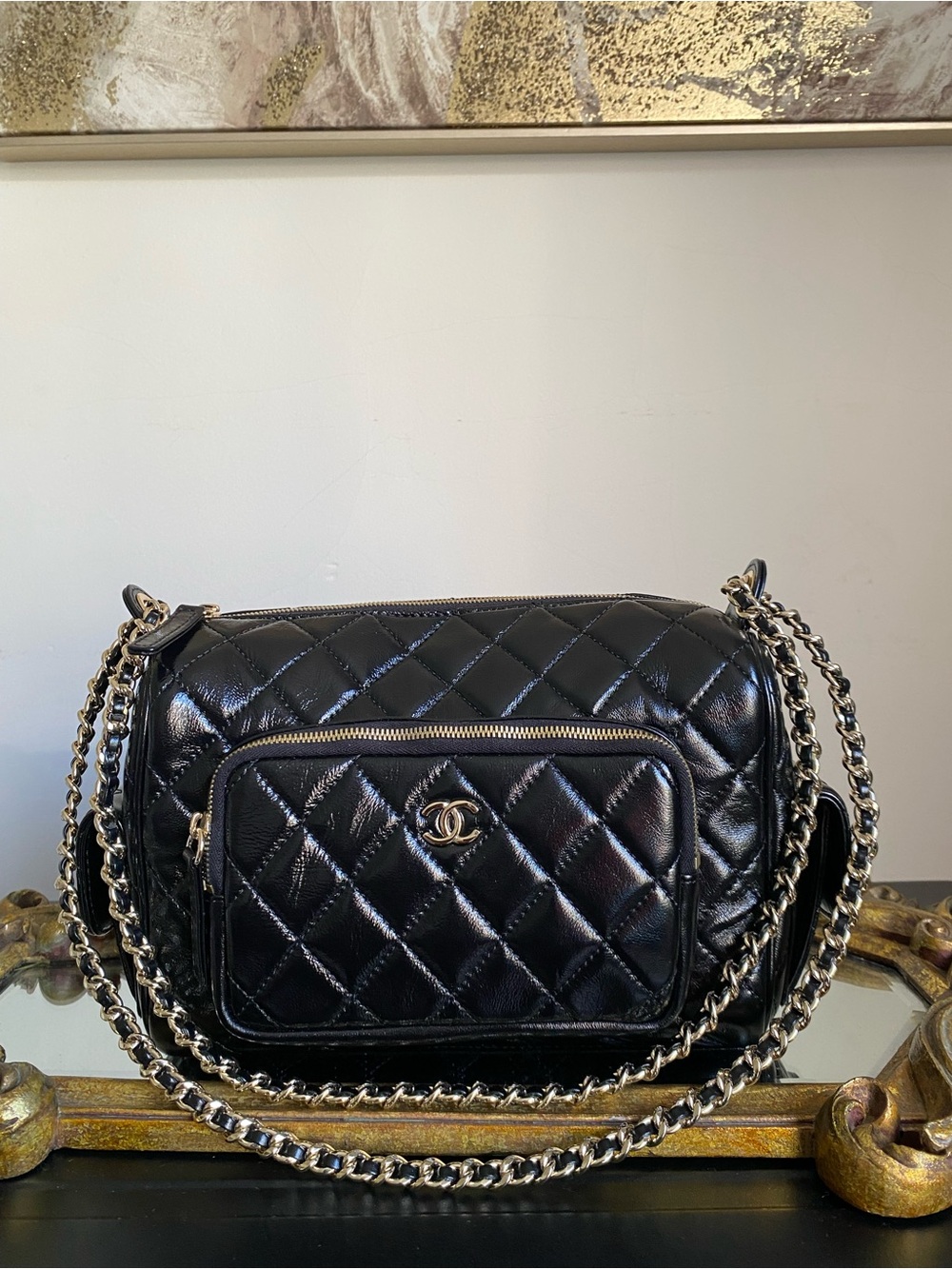 QUILTED CHAIN SHOULDER BAG
